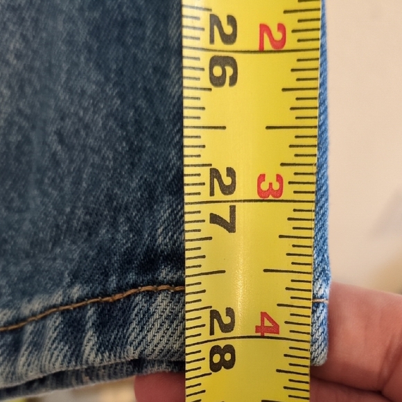 Blank NYC Two-Tone Straight Leg Jeans Bleach Light to Dark Blue Sz 24 - Picture 9 of 15